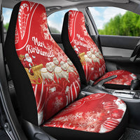 New Zealand Christmas In July Car Seat Cover Funny Santa Sheep Meri Kirihimete Red