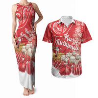 New Zealand Christmas In July Personalised Couples Matching Tank Maxi Dress and Hawaiian Shirt Funny Santa Sheep Meri Kirihimete Red LT14 Red - Polynesian Pride