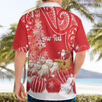 New Zealand Christmas In July Personalised Hawaiian Shirt Funny Santa Sheep Meri Kirihimete Red LT14 - Polynesian Pride