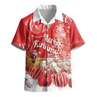New Zealand Christmas In July Personalised Kid Hawaiian Shirt Funny Santa Sheep Meri Kirihimete Red LT14 - Polynesian Pride