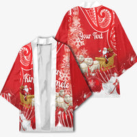 New Zealand Christmas In July Personalised Kimono Funny Santa Sheep Meri Kirihimete Red