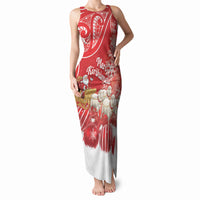 New Zealand Christmas In July Personalised Tank Maxi Dress Funny Santa Sheep Meri Kirihimete Red LT14 Women Red - Polynesian Pride