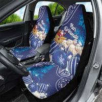 New Zealand Christmas In July Car Seat Cover Funny Santa Sheep Meri Kirihimete Blue