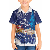 New Zealand Christmas In July Personalised Hawaiian Shirt Funny Santa Sheep Meri Kirihimete Blue LT14 - Polynesian Pride