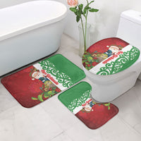 Meri Kirihimete New Zealand Bathroom Set Cute Santa NZ Animals and Pohutukawa