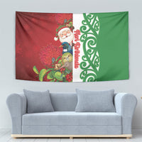 Meri Kirihimete New Zealand Tapestry Cute Santa NZ Animals and Pohutukawa