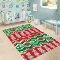 New Zealand Christmas In July Area Rug Meri Kirihimete Hei Tiki Taniko Motifs Seamless