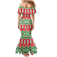 New Zealand Christmas In July Family Matching Mermaid Dress and Hawaiian Shirt Meri Kirihimete Hei Tiki Taniko Motifs Seamless