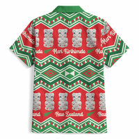 New Zealand Christmas In July Hawaiian Shirt Meri Kirihimete Hei Tiki Taniko Motifs Seamless LT14 - Polynesian Pride