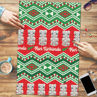 New Zealand Christmas In July Puzzle Meri Kirihimete Hei Tiki Taniko Motifs Seamless