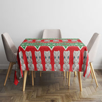 New Zealand Christmas In July Tablecloth Meri Kirihimete Hei Tiki Taniko Motifs Seamless