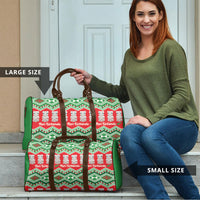 New Zealand Christmas In July Travel Bag Meri Kirihimete Hei Tiki Taniko Motifs Seamless