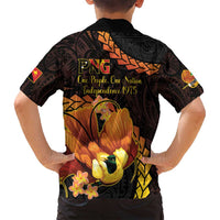 Papua New Guinea Independence Day Family Matching Summer Maxi Dress and Hawaiian Shirt 50th Anniversary Papua Niu Gini Bird Of Paradise LT14 - Polynesian Pride