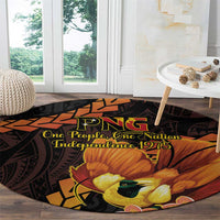 Papua New Guinea Independence Day Round Carpet 50th Anniversary Papua Niu Gini Bird Of Paradise LT14