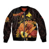 Papua New Guinea Independence Day Sleeve Zip Bomber Jacket 50th Anniversary Papua Niu Gini Bird Of Paradise LT14