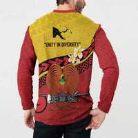 Papua New Guinea Independence Day Button Sweatshirt Since 1975 Unity In Diversity