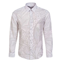 Samoa White Sunday Family Matching Long Sleeve Bodycon Dress and Hawaiian Shirt Lotu Tamaiti Siapo With Teuila