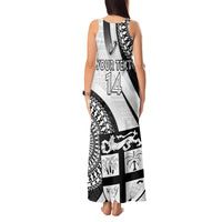 Custom Fiji Rugby Tank Maxi Dress World Cup 2023 Go Champions Fijian Tapa Black Version LT14 - Polynesian Pride