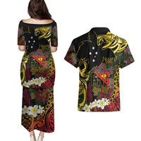 Papua New Guinea 50th Independence Anniversary Couples Matching Puletasi and Hawaiian Shirt Independen Stet bilong Papua Niu Gini LT14