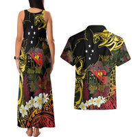 Papua New Guinea 50th Independence Anniversary Couples Matching Tank Maxi Dress and Hawaiian Shirt Independen Stet bilong Papua Niu Gini LT14