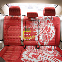 Personalised Kolisi Tonga Back Car Seat Cover Mate Maa Tonga Ngatu Pattern - Polynesian Pride