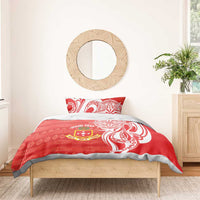Personalised Kolisi Tonga Bedding Set Mate Maa Tonga Ngatu Pattern - Polynesian Pride