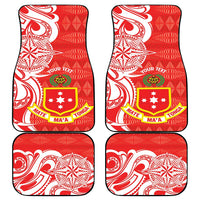 Personalised Kolisi Tonga Car Mats Mate Maa Tonga Ngatu Pattern - Polynesian Pride