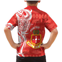 Personalised Kolisi Tonga Family Matching Mermaid Dress and Hawaiian Shirt Mate Maa Tonga Ngatu Pattern - Polynesian Pride