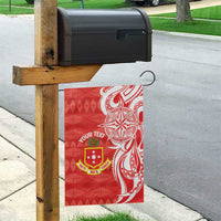 Personalised Kolisi Tonga Garden Flag Mate Maa Tonga Ngatu Pattern - Polynesian Pride