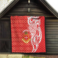 Personalised Kolisi Tonga Quilt Mate Maa Tonga Ngatu Pattern - Polynesian Pride