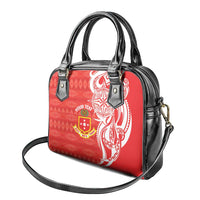 Personalised Kolisi Tonga Shoulder Handbag Mate Maa Tonga Ngatu Pattern - Polynesian Pride