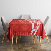 Personalised Kolisi Tonga Tablecloth Mate Maa Tonga Ngatu Pattern - Polynesian Pride