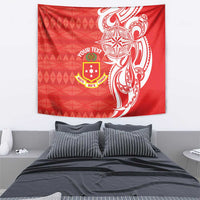 Personalised Kolisi Tonga Tapestry Mate Maa Tonga Ngatu Pattern - Polynesian Pride