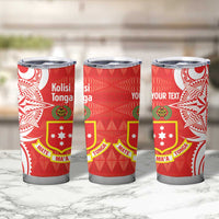 Personalised Kolisi Tonga Tumbler Cup Mate Maa Tonga Ngatu Pattern - Polynesian Pride