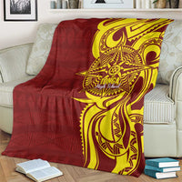 Personalised Tonga High School Blanket THS Tongan Ngatu Pattern - Polynesian Pride