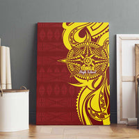 Personalised Tonga High School Canvas Wall Art THS Tongan Ngatu Pattern - Polynesian Pride
