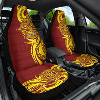 Personalised Tonga High School Car Seat Cover THS Tongan Ngatu Pattern - Polynesian Pride