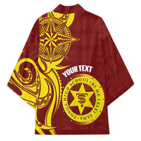 Personalised Tonga High School Kimono THS Tongan Ngatu Pattern - Polynesian Pride