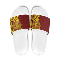 Personalised Tonga High School Slide Sandals THS Tongan Ngatu Pattern - Polynesian Pride
