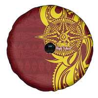 Personalised Tonga High School Spare Tire Cover THS Tongan Ngatu Pattern - Polynesian Pride