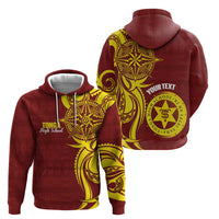 Personalised Tonga High School Zip Hoodie THS Tongan Ngatu Pattern - Polynesian Pride