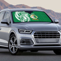 Personalised Liahona - Saineha High School Auto Sun Shade Tongan Ngatu Pattern - Polynesian Pride