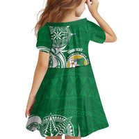 Personalised Liahona - Saineha High School Family Matching Off Shoulder Short Dress and Hawaiian Shirt Tongan Ngatu Pattern - Polynesian Pride