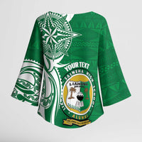 Personalised Liahona - Saineha High School Kimono Sleeve Blouse Tongan Ngatu Pattern - Polynesian Pride