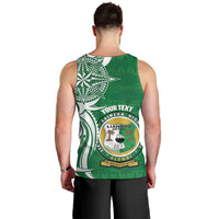 Personalised Liahona - Saineha High School Men Tank Top Tongan Ngatu Pattern - Polynesian Pride