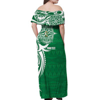 Personalised Liahona - Saineha High School Off Shoulder Maxi Dress Tongan Ngatu Pattern - Polynesian Pride