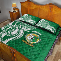 Personalised Liahona - Saineha High School Quilt Bed Set Tongan Ngatu Pattern - Polynesian Pride