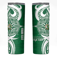 Personalised Liahona - Saineha High School Skinny Tumbler Tongan Ngatu Pattern - Polynesian Pride
