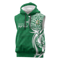 Personalised Liahona - Saineha High School Sleeveless Hoodie Tongan Ngatu Pattern - Polynesian Pride
