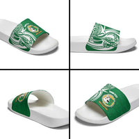 Personalised Liahona - Saineha High School Slide Sandals Tongan Ngatu Pattern - Polynesian Pride